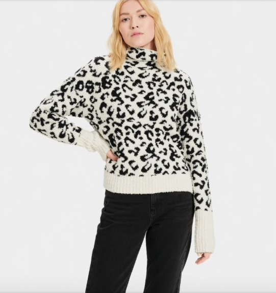 SAGE MOCK TURTLENECK Snow Leopard